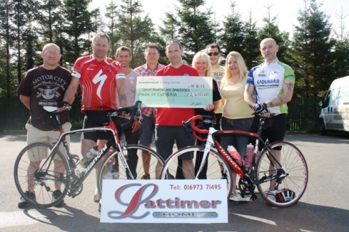 From the left: Philip Lightfoot, Neil Graham, Gary Thwaite, George Lattimer, Steve Graham, Lorna Barwise, Matthew Scott, Hannah Sherlock and Andrew Simpson. Rider Peter Hill is missing from the photo