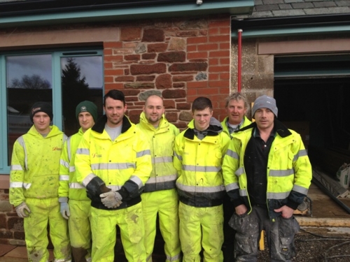 Caldbeck Site Team (L to R): Wayne Longman, Paul Broom, Craig Wilson, Ashleigh Fell, Shaun Clark, Jeff Wilson (Director) & Richard Marr