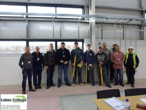 Left to Right David Hill, Wayne Robinson, Richard Walker, George Lattimer, Nikki Graham Carlisle College, Adam Rogers Lakes College, William McKenzie Lakes College, Mark Bainbridge, Steven Watters Carlisle College back row Robert Johnson, Martin Cowan)